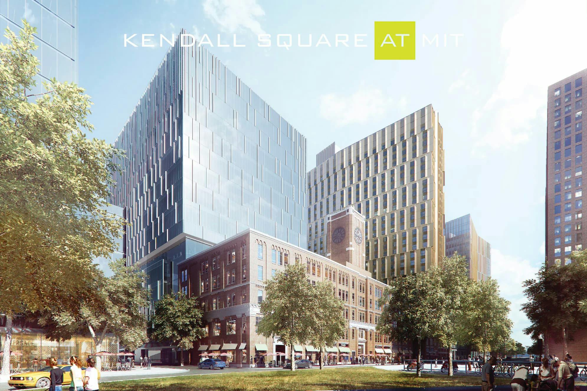 rendering of project site with new buildings